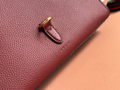 SMALL JACKIE TOTE 24 IN BURGUNDY LAMBSKIN