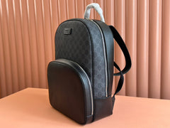 MEDIUM GG BACKPACK 40 IN DARK GREY AND BLACK CALFSKIN