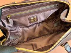 ARCADIE BAG 27 IN COPPER BROWN SHINY CALFSKIN