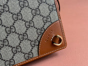 EMBLEM WALLET GG MONOGRAM 20 IN BEIGE AND DARK BROWN GG CALFSKIN
