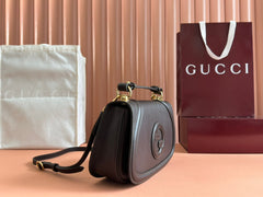 BLONDIE LARGE TOP HANDLE BAG 32 IN DARK BROWN CALFSKIN