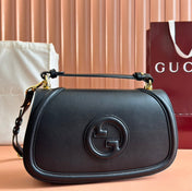 BLONDIE LARGE TOP HANDLE BAG 32 IN BLACK CALFSKIN