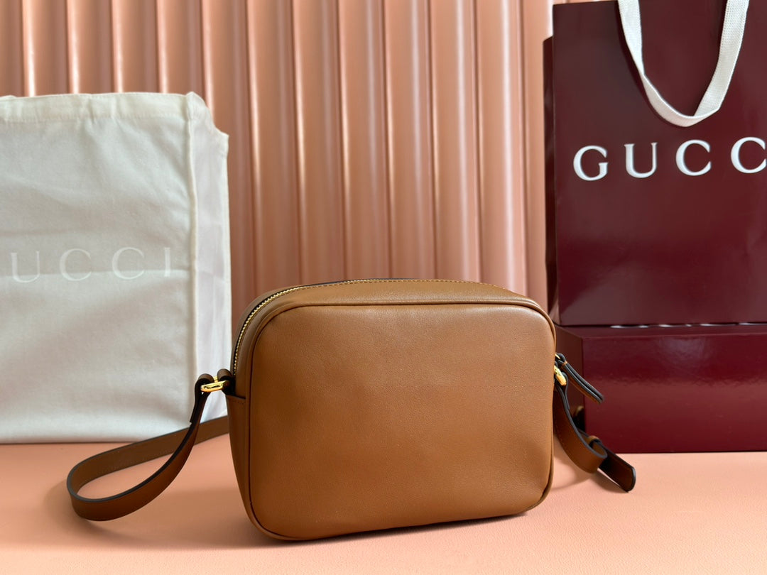 BLONDIE SMALL SHOULDER BAG 21 IN BROWN SMOOTH CALFSKIN