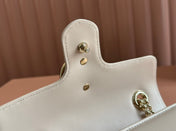 MARMONT MEDIUM SHOUDER BAG 23 IN LIGHT BEIGE CALFSKIN