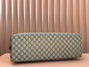 GUCCI 25S EMBLEM LARGE BAG 46 IN DARK BROWN AND BLACK CALFSKIN