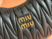 WANDER MATELASSÉ HANDBAG 23 IN BLACK LAMBSKIN