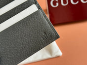 INTERIOR GG BI-FOLD WALLET 11 IN GREY CALFSKIN