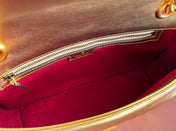 MARMONT MEDIUM SHOUDER BAG 26 IN YELLOW GLOSSY CALFSKIN