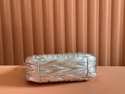 WANDER MATELASSÉ HANDBAG 23 IN SILVER PATENT LAMBSKIN