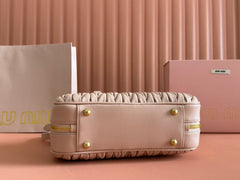 ARCADIE MATELASSÉ BAG 27 IN MISCHKA BEIGE LAMBSKIN