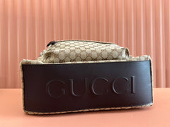 MEDIUM BACKPACK 42 IN BEIGE AND DARK BROWN GG CANVAS