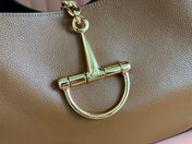 SOFTBIT MAXI SHOULDER BAG 46 IN BROWN GRAINY LAMBSKIN