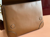 MEDIUM EMBLEM CROSSBODY BAG 29 IN BROWN CALFSKIN