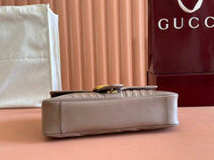 MARMONT SHOULDER BAG 31 IN BEIGE CALFSKIN GOLD CHAIN