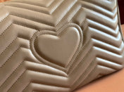 MARMONT SHOULDER BAG 31 IN BEIGE CALFSKIN GOLD CHAIN