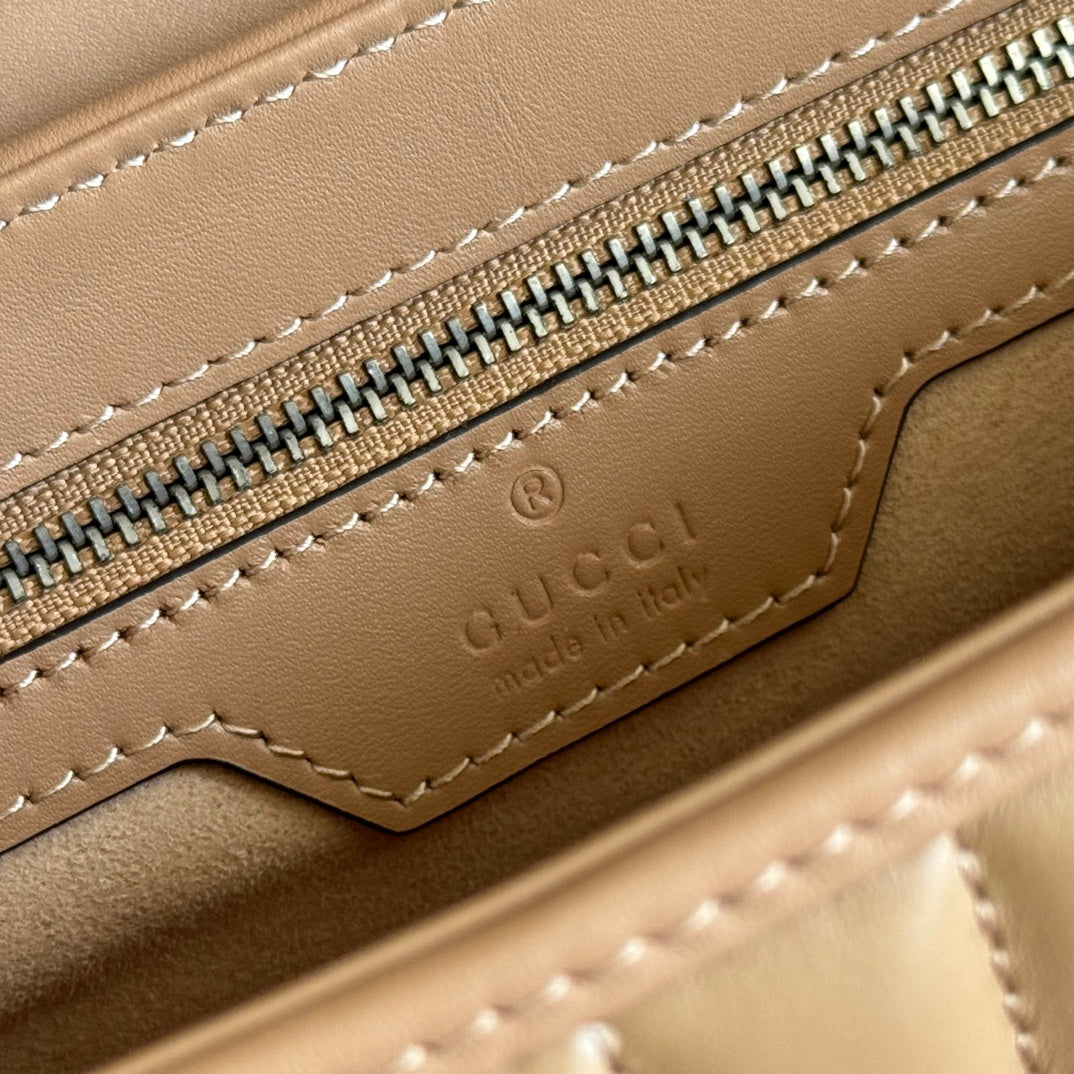 MARMONT SMALL SHOULDER BAG 26 IN BROWN LAMBSKIN