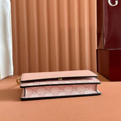 EMBLEM WALLET ON CHAIN 20 IN LIGHT PINK SMOOTH CALFSKIN