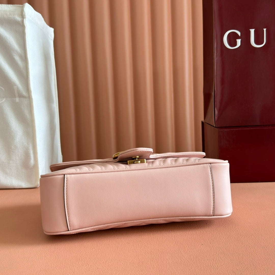 MEDIUM MARMONT MATELASSÉ 26 IN LIGHT PINK CALFSKIN