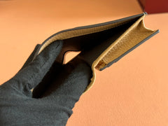 MARMONT BI-COLOUR CARD CASE WALLET 11 IN BEIGE EBONY GG CANVAS BROWN CALFSKIN