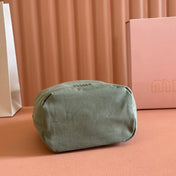 GABADINE POUCH 22.5 IN OLIVE GREEN CANVAS YELLOW DRAWSTRING