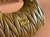 WANDER MATELASSÉ NAPPA MINI BAG 18 IN DARK BROWN LAMBSKIN