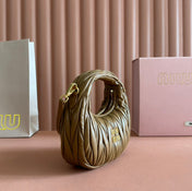 WANDER MATELASSÉ NAPPA MINI BAG 18 IN DARK BROWN LAMBSKIN