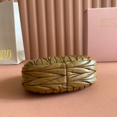 WANDER MATELASSÉ NAPPA MINI BAG 18 IN DARK BROWN LAMBSKIN