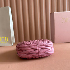 WANDER MATELASSÉ NAPPA MINI BAG 18 IN LIGHT PLUM LAMBSKIN