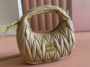 WANDER MATELASSÉ NAPPA MINI BAG 18 IN CARAMEL LAMBSKIN