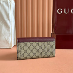 GG MARMONT BAG 19 EBONY AND DARK RED CALFSKIN ON CHAIN