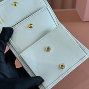 SMALL MATELASSÉ NAPPA LEATHER WALLET WHITE