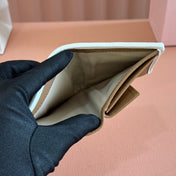 SMALL MATELASSÉ NAPPA LEATHER WALLET BROWN