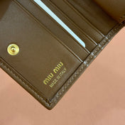 SMALL MATELASSÉ NAPPA LEATHER WALLET CARAMEL