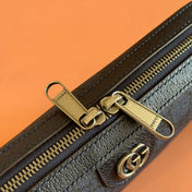 GUCCI OPHIDIA SMALL CROSSBODY BAG 24 NAVY BLUE MONOGRAM CANVAS