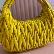 MIU MIU SUEDE HANDBAG 23 YELLOW