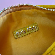 MIU MIU SUEDE HANDBAG 23 YELLOW