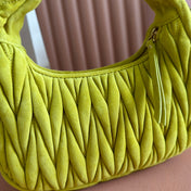 MIU MIU SUEDE HANDBAG 23 CHARTREUSE YELLOW