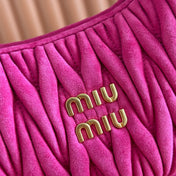 MIU MIU SUEDE HANDBAG 23 DEEP FUCHSIA