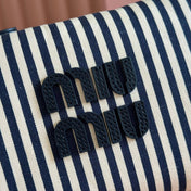 HOBO BAG 25 STRIPED WITH LOGO IN CANVAS