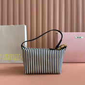 HOBO BAG 25 STRIPED WITH LOGO IN CANVAS