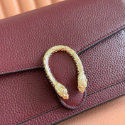 GUCCI 25S DIONYSUS WALLET ON CHAIN 20 IN ROSSO ANCORA CALFSKIN