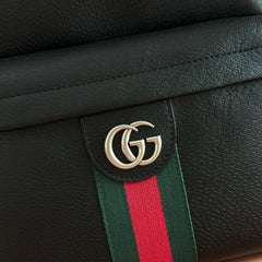 GUCCI 25S OPHIDIA MEDIUM BACKPACK 41 BLACK IN CALFSKIN