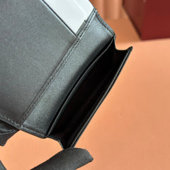 GUCCI 25S MARMONT WALLET BAG 10 IN BLACK CALFSKIN