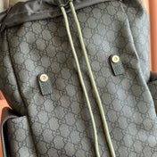 GUCCI 25S OPHIDIA MEDIUM BACKPACK 40 IN GREEN GRAY CALFSKIN