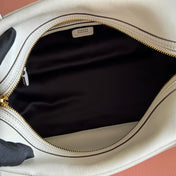 MIUMIU 26S TOP-HANDLE BAG 28 IN WHITE CALFSKIN GOLD HARDWARE