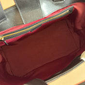 GUCCI 25S SMALL TOTE BAG 39 CM IN BLACK CALFSKIN WITH GOLD HARDWARE