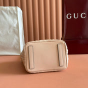 GUCCI 25S SMALL TOTE BAG 29 CM IN NUDE PINK CALFSKIN WITH GOLD HARDWARE