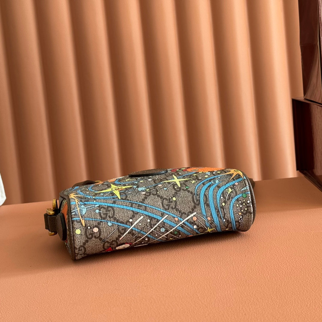 GUCCI 25S SHOULDER BAG 18 CM IN MULTICOLOR CALFSKIN