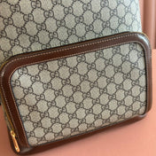 GUCCI 25S SUPREME BACKPACK 41 CM IN BROWN MIX BEIGE CALFSKIN