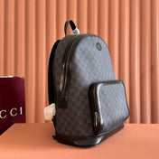 GUCCI 25S SUPREME BACKPACK 41 CM IN DARK SLATE GRAY CALFSKIN
